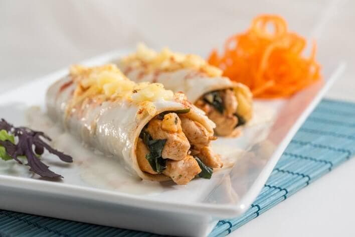 Canelón de pollo